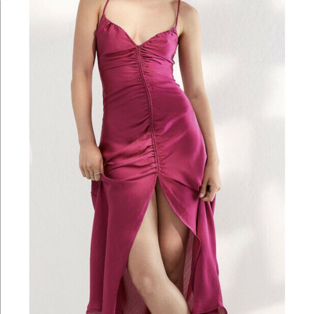 Free People Nothing Better Slip Dress in Pink XS